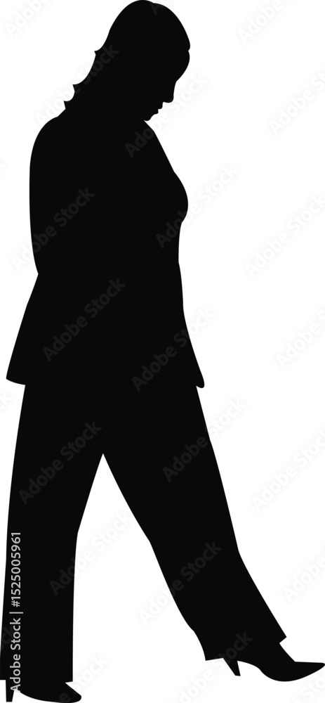 Fototapeta premium a woman walking body silhouette vector