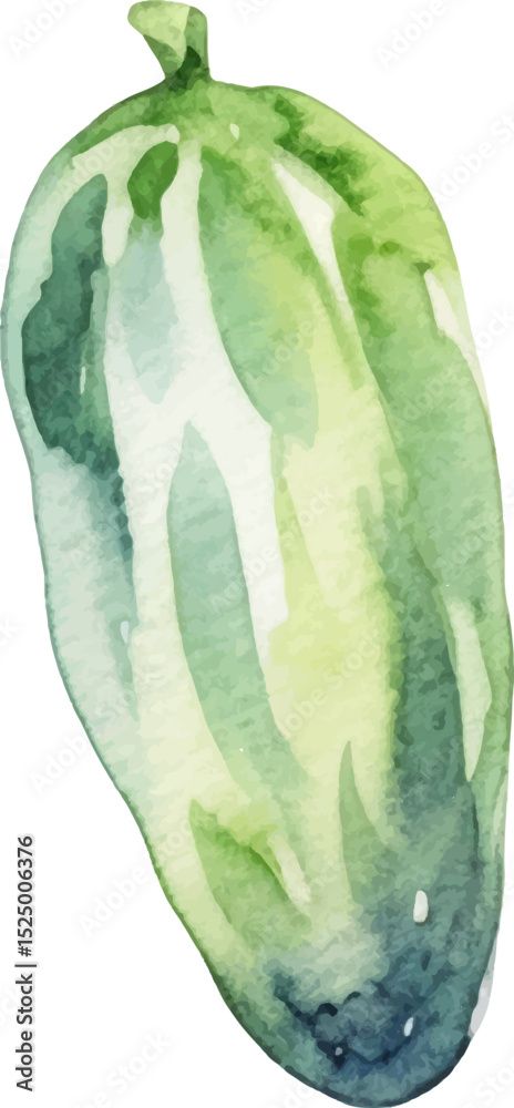Naklejka premium Watercolor painted dates fruit. Hand drawn fresh food design element isolated on white background.
