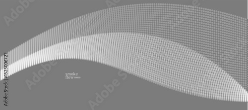 Abstract vector smoke background, wave of flowing circles particles, grey abstract illustration, smooth and soft design, relaxing image.