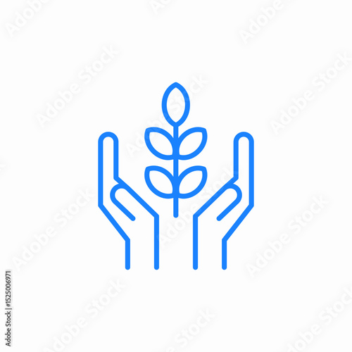 care for plant icon sign vector