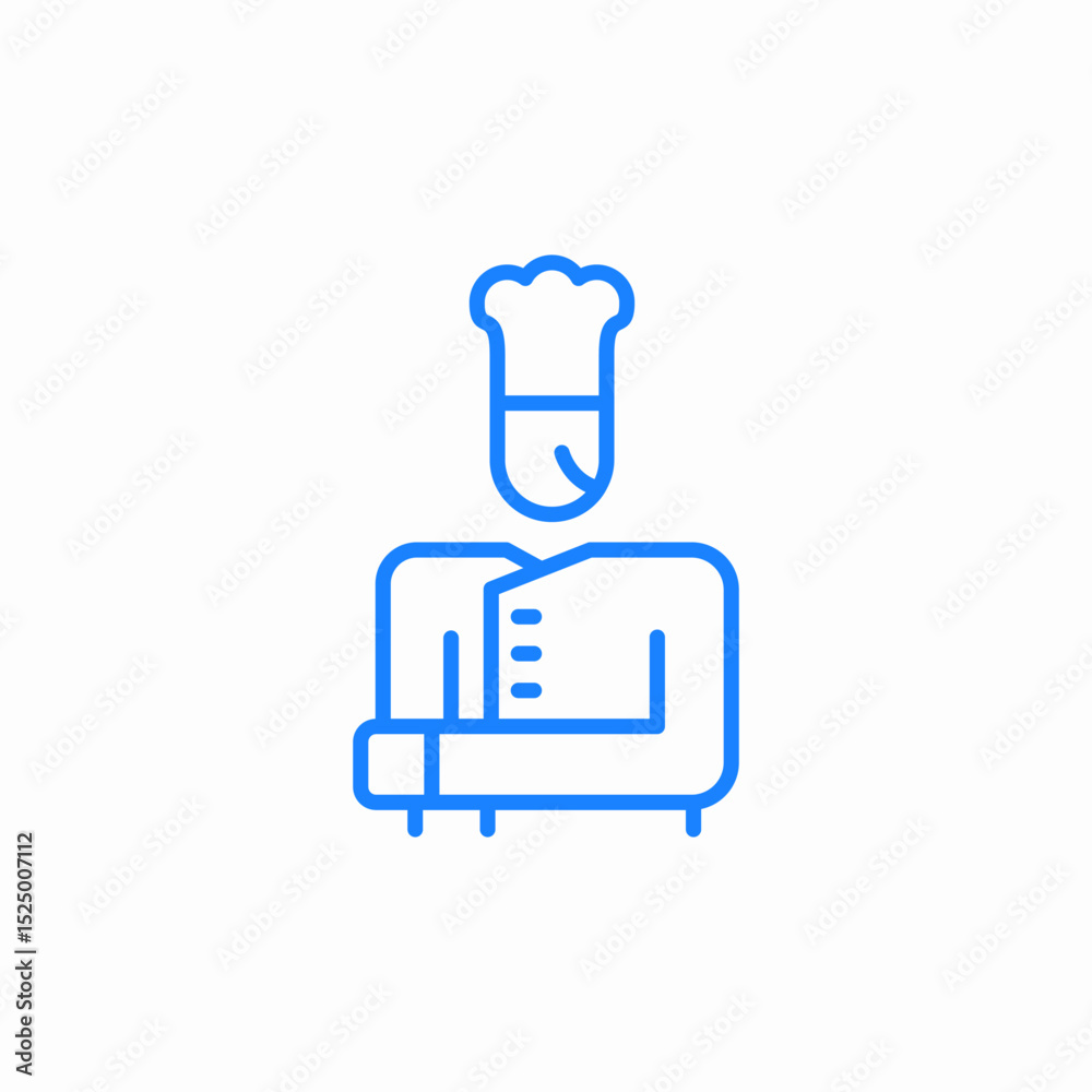 Obraz premium chef cook icon sign vector