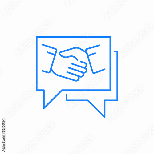 cooperation dialogue icon sign vector