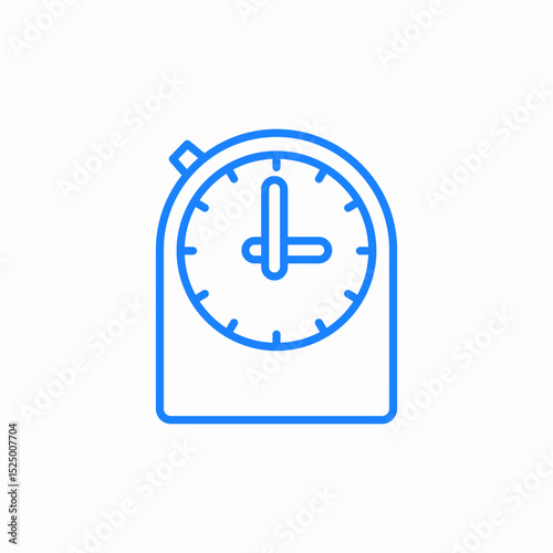 desk clock icon sign vector