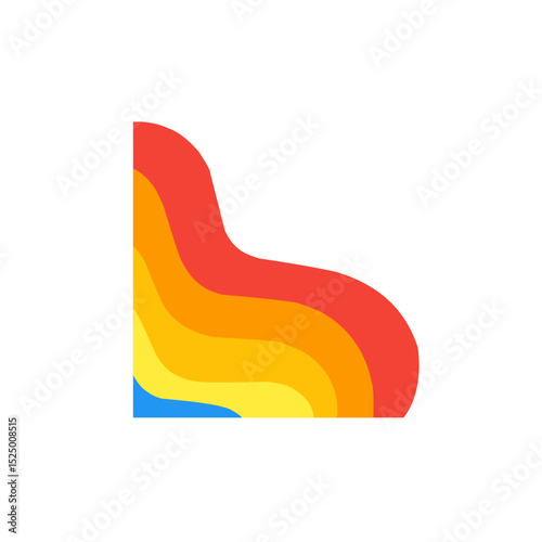 rainbow corner border element