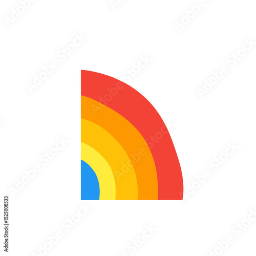 rainbow corner border element