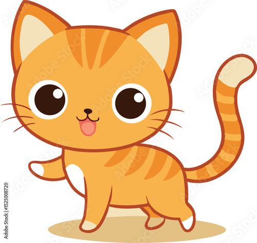 cat, cartoon, animal, kitten, pet, vector, illustration, feline, mammal, domestic, kitty, cute, pets, fun, drawing, tail, fur, funny, paw, art, comic, character, animals, baby, orange