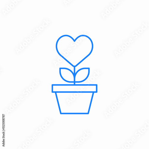 love growth icon sign vector