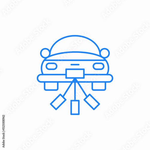 newly weds car icon sign vector
