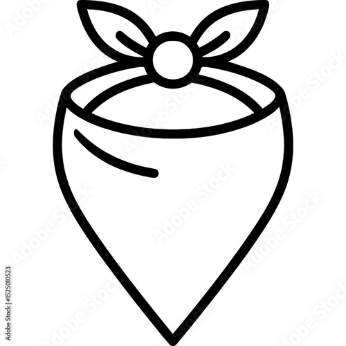 Minimalist bandana outline icon