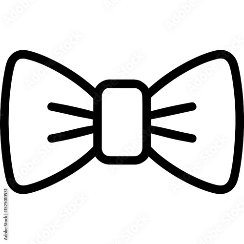 Minimalist bow tie outline icon