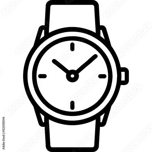 Clean and balanced wristwatch icon