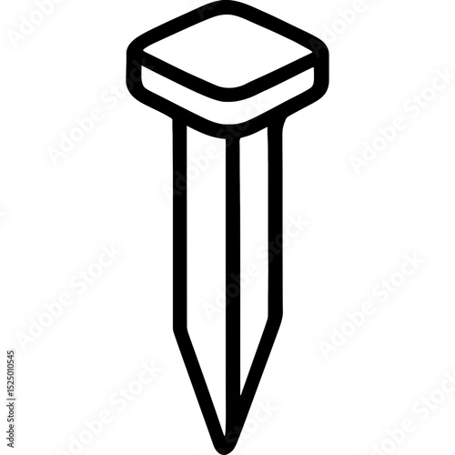 Clean design of a railroad spike in vector format