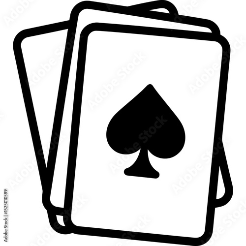 Minimalist playing cards icon design