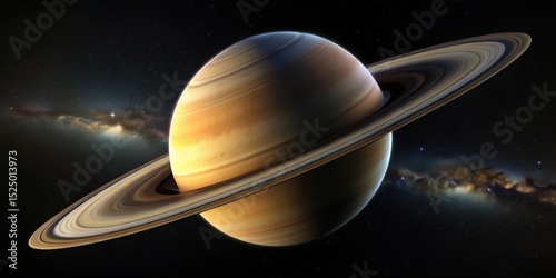 Gas Giant Saturn in Dark Space
