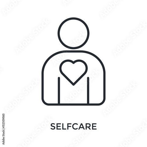 Selfcare Icon Outline Style. Vector Illustration For Graphic Design