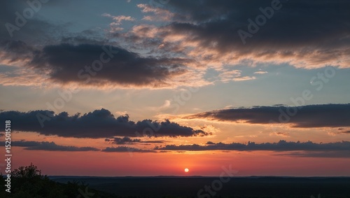 A breathtaking view of sunset with dramatic skies.