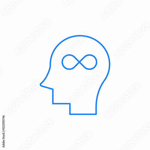 infinite mind thinking icon sign vector
