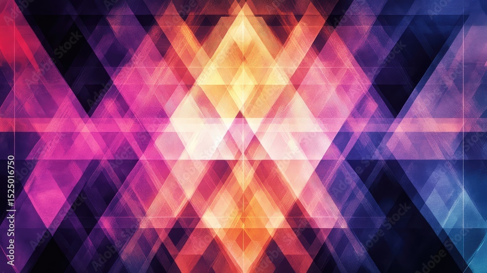 Fototapeta premium Fractal-inspired colorful pattern in repeating natural geometry
