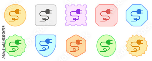 Editable electrical plug, cord, cable, wire vector icon. Construction, tools, industry. Part of a big icon set family. Perfect for web and app interfaces, presentations, infographics, etc