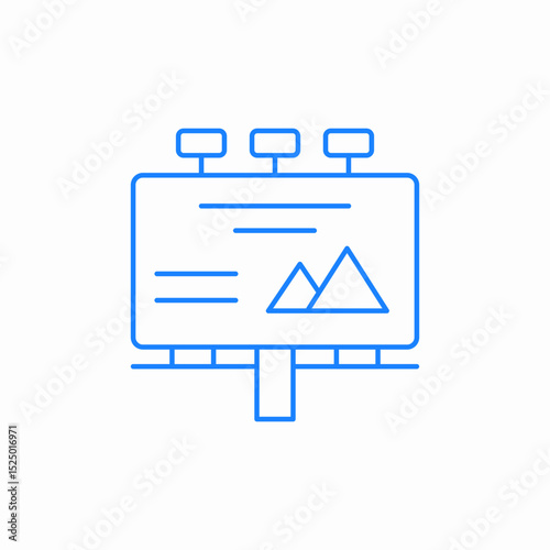 outdoor billboard ad icon sign vector