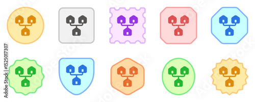Editable local, home, network, LAN, connection vector icon. Remote work, job, profession, freelance. Part of a big icon set family. Perfect for web and app interfaces, presentations, infographics, etc