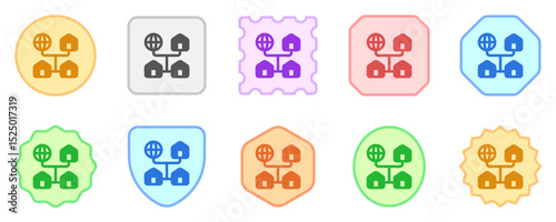 Editable local, home, network, LAN, connection vector icon. Remote work, job, profession, freelance. Part of a big icon set family. Perfect for web and app interfaces, presentations, infographics, etc