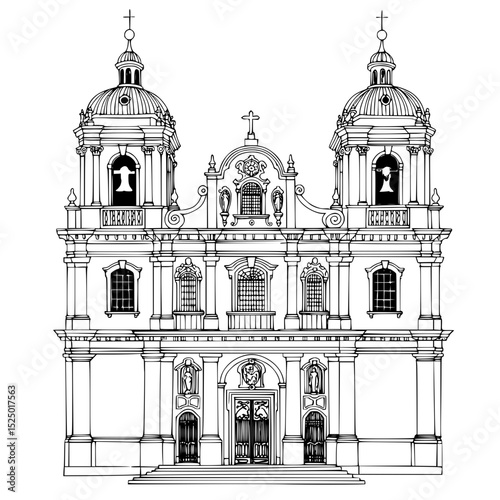 Baroque Church Silhouette Architecture Art