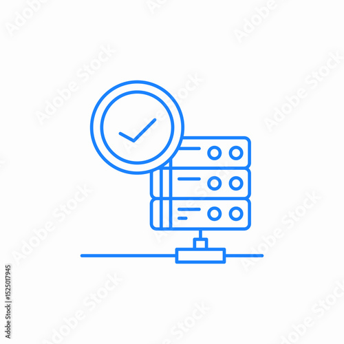 server network verification icon sign vector