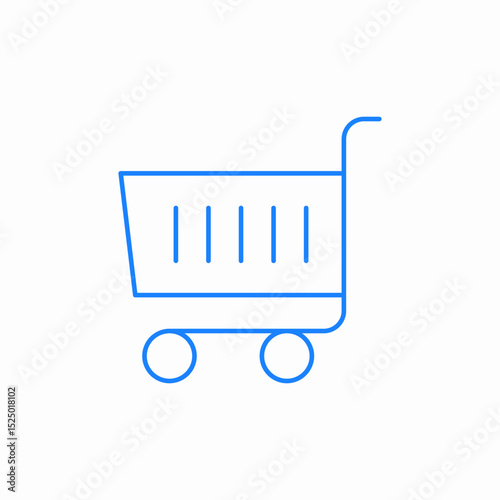 shopping cart wheels icon sign vector