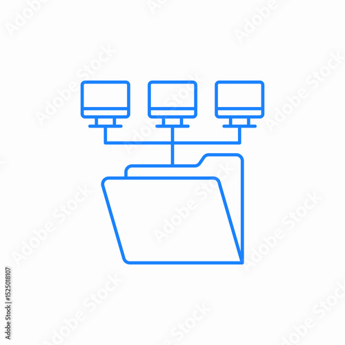 shared folder network icon sign vector