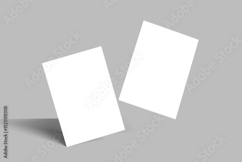 a4 trifold blank mockup design photo