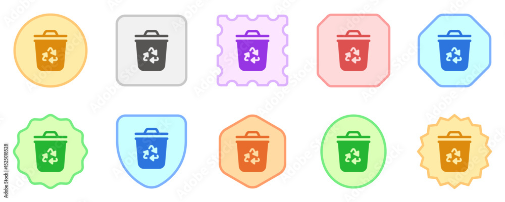 Editable recycle bin vector icon. Environment, ecology, eco-friendly. Part of a big icon set family. Perfect for web and app interfaces, presentations, infographics, etc Editable recycle bin vector icon. Environment, ecology, eco-friendly. Part of a big icon set family. Perfect for web and app interfaces, presentations, infographics, etc