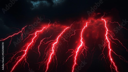 A captivating atmospheric phenomenon of vibrant lightning.