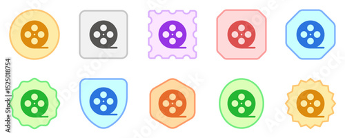 Editable film reel, movie roll vector icon. Movie, cinema, entertainment. Part of a big icon set family. Perfect for web and app interfaces, presentations, infographics, etc