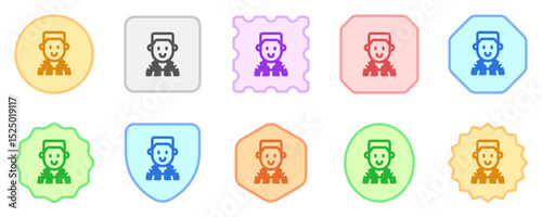 Editable person with army buzz flattop haircut avatar vector icon. User, profile, identity, persona. Part of a big icon set family. Perfect for web and app interfaces, presentations, infographics, etc