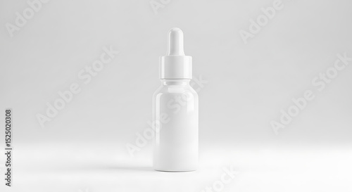 Minimalist White Dropper Bottle Mockup