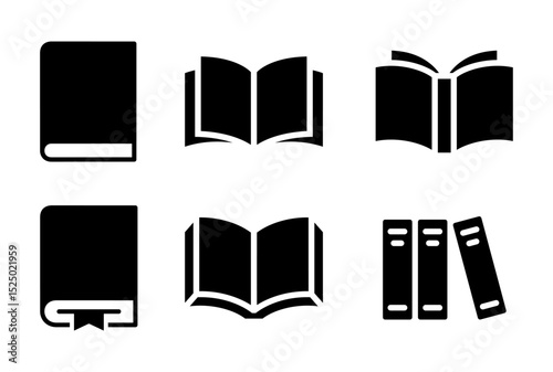 vector collection of book icons. symbols, signs