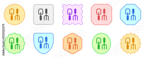 Editable shovel and rake vector icon. Gardening, landscaping, horticulture. Part of a big icon set family. Perfect for web and app interfaces, presentations, infographics, etc