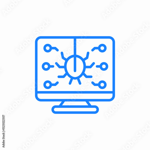 bug desktop icon sign vector