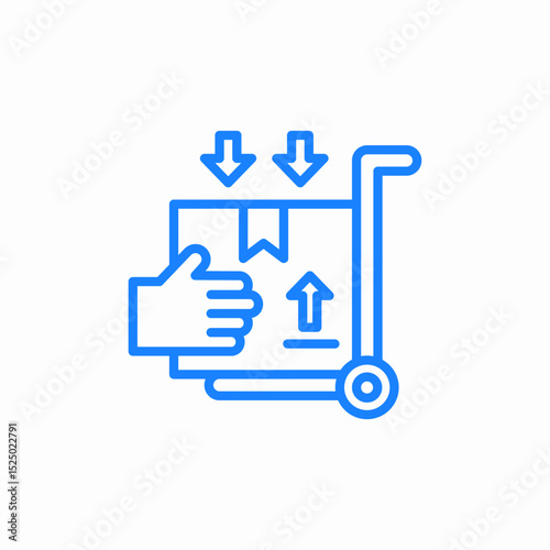 download trolley package icon sign vector
