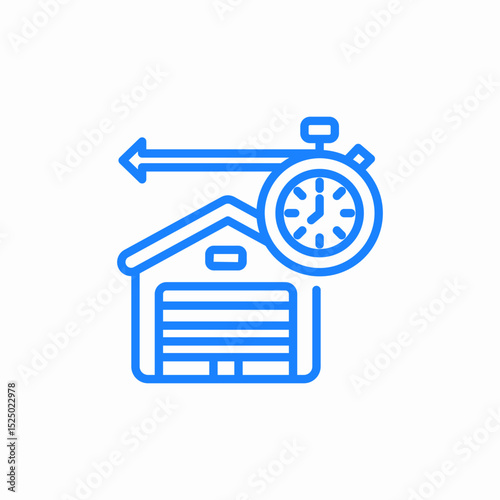 garage stay long icon sign vector