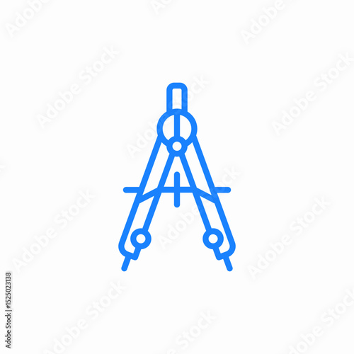 hand compass icon sign vector