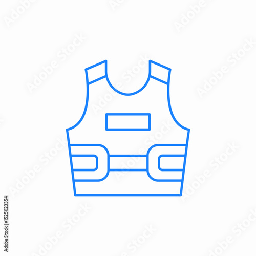 protective vest gear icon sign vector