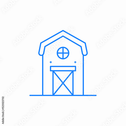 simple barn animals house icon sign vector
