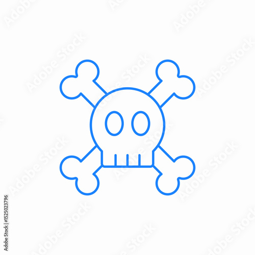 skull and bones icon sign vector