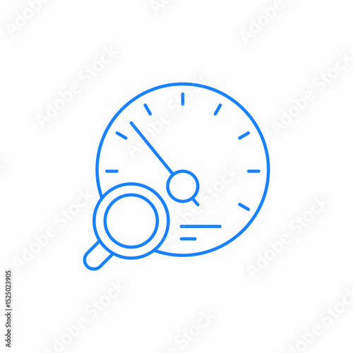 speed performance inspection icon sign vector