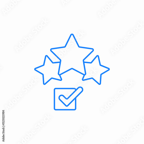 star rating checkbox icon sign vector