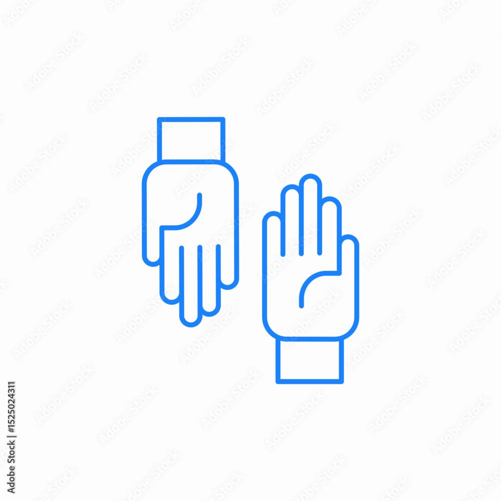 Obraz premium two human hands icon sign vector