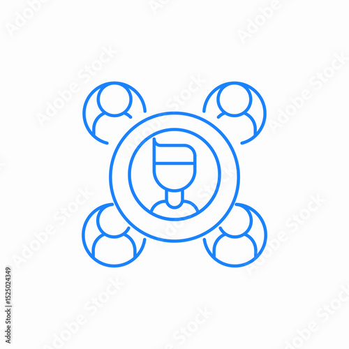 user network connection icon sign vector