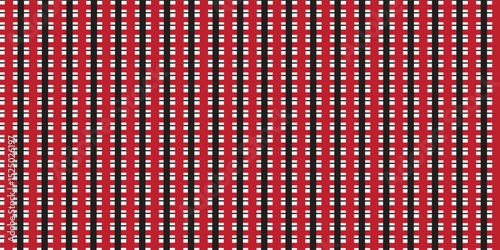 plaid tartan seamless repeat pattern. This is a black red white checkered plaid vector illustration. Design for decorative,wallpaper,shirts,clothing,tablecloths,wrapping,textile,fabric,texture